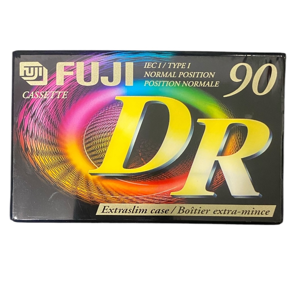 Fuji 90 minute blank audio cassette tape. New. Sealed.